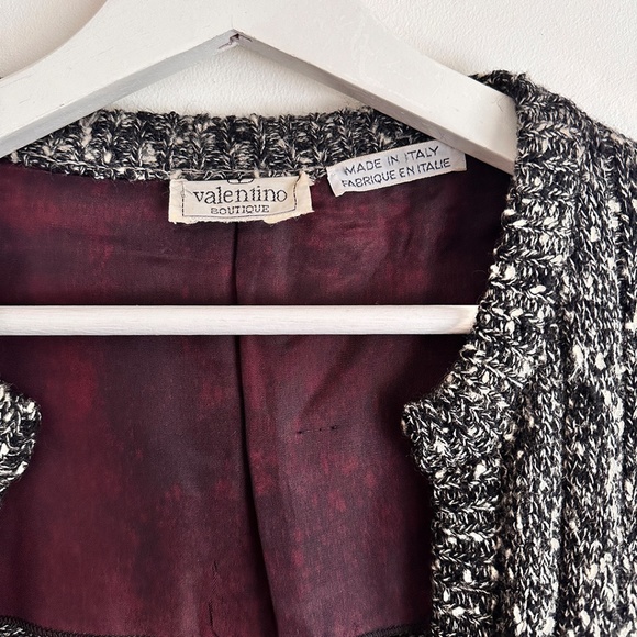 vintage Valentino italy knit sweater cardigan coat maryam nassir zadeh 70s 80s S - Picture 4 of 11